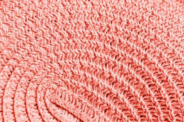 Closeup View Coral Wicker Texture — Stock Photo, Image