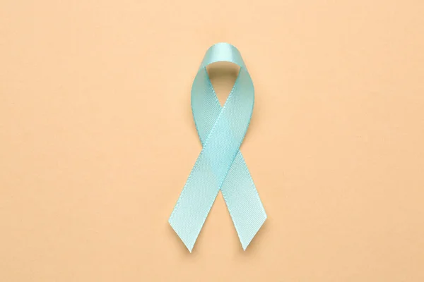 Fita Consciência Azul Fundo Cor Conceito Câncer Próstata — Fotografia de Stock