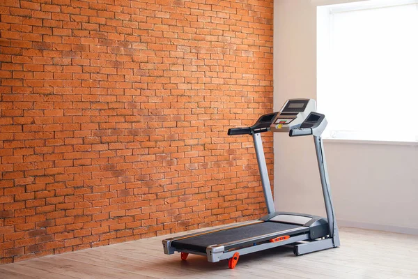 Interior Room Modern Treadmill Brick Wall — Zdjęcie stockowe