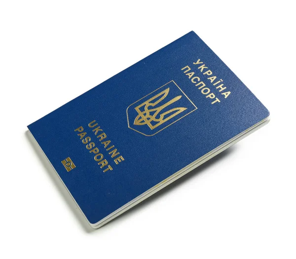 Pasaporte Ucraniano Sobre Fondo Blanco —  Fotos de Stock