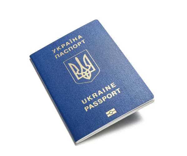 Beyaz Arka Planda Ukrayna Pasaportu — Stok fotoğraf