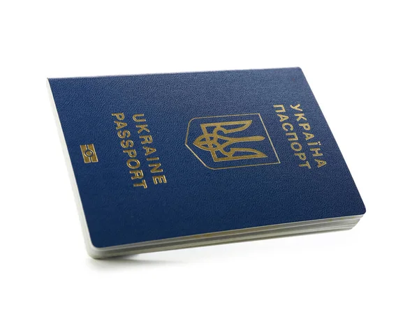 Ukrainian Passport White Background — Stock Photo, Image