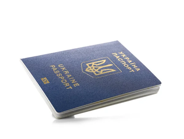 Oekraïense Paspoort Witte Achtergrond — Stockfoto