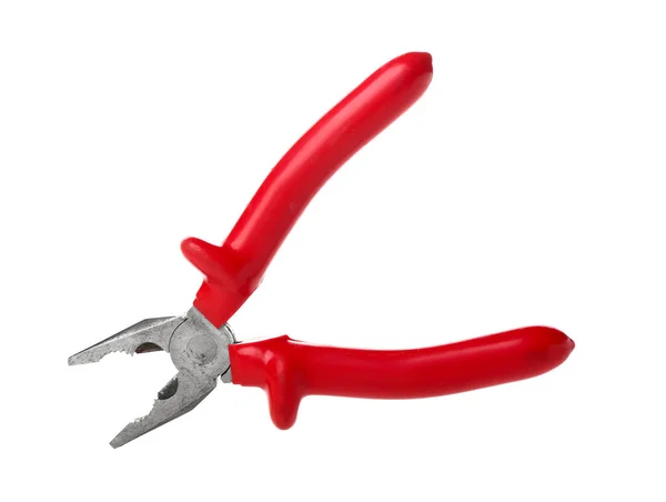 Red Pliers Isolated White Background — Stock Photo, Image