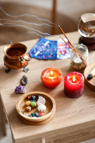 Magic Attributes Clairvoyant Table — Stock Photo, Image