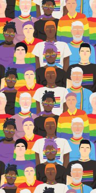 Bir grup LGBT çalışanı. Tasarım için desen