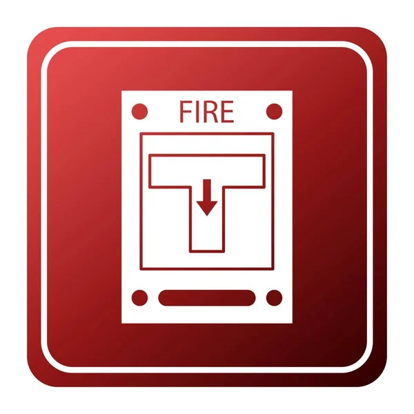 Пожарная Сигнализация Белом Фоне — стоковый вектор