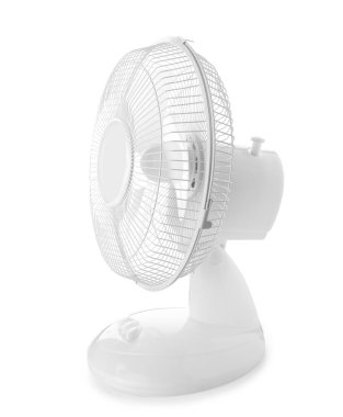 Elektrik Fanı beyaz arkaplanda izole edildi