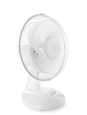 Elektrik Fanı beyaz arkaplanda izole edildi