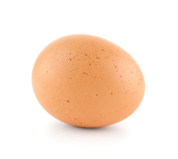 Варёное Куриное Яйцо Белом Фоне — стоковое фото