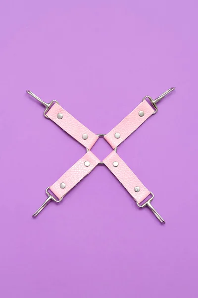 Strap Sex Shop Purple Background — Stock Photo, Image