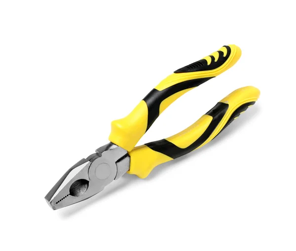 Yellow Pliers Isolated White Background — Stock Photo, Image
