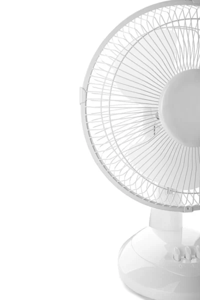 Ventilatore Elettrico Isolato Sfondo Bianco — Foto Stock