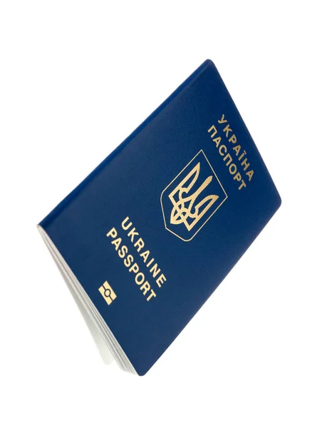Oekraïense Paspoort Witte Achtergrond — Stockfoto