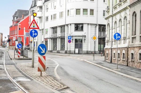 View City Street Road Signs — Stock Photo, Image