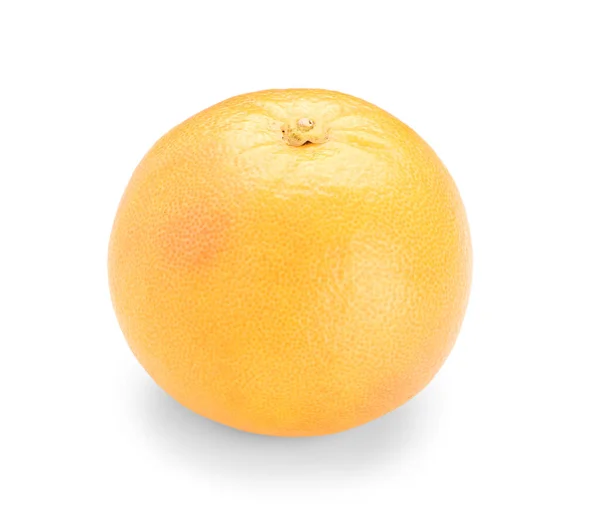 Egész Érett Grapefruit Izolált Fehér Alapon — Stock Fotó