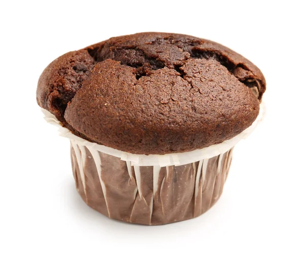 Tasty Chocolate Cupcake Isolated White Background — Stock Photo, Image