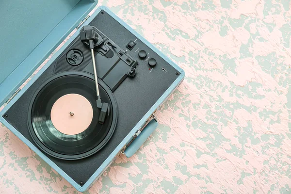 Record Player Vinyl Disk Grunge Background — Stock Photo, Image