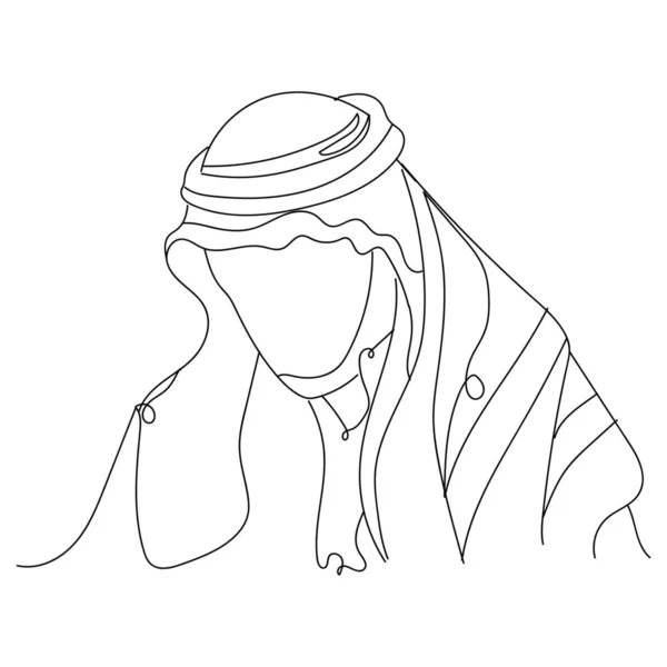 Образ Аравійця Білому Тлі — стоковий вектор