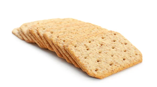 Leckere Cracker Isoliert Auf Weißem Hintergrund — Stockfoto
