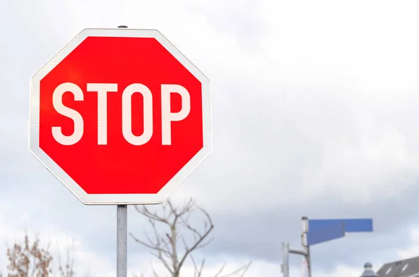 Stop Bord Stad Close — Stockfoto