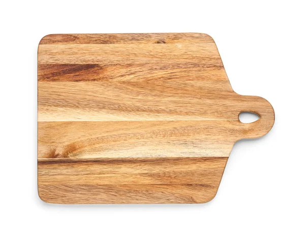 New Wooden Cutting Board White Background — Stock Photo, Image