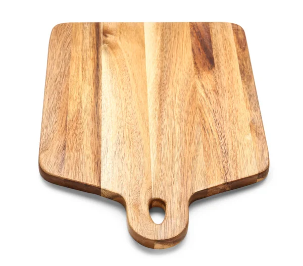 New Wooden Cutting Board White Background — Stock Photo, Image