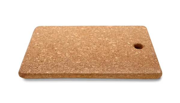 Cork Cutting Board Isolated White Background — Stock Photo, Image