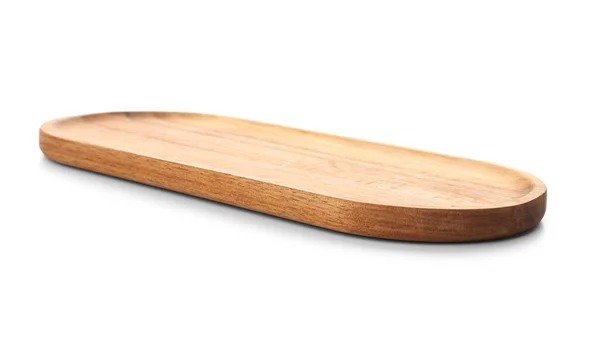 Čisté Dřevěné Kuchyňské Desky Izolované Bílém Pozadí — Stock fotografie