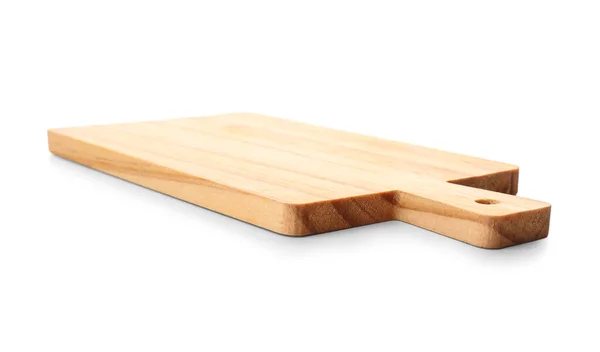 白い背景に隔離された新しい木製キッチンボード — ストック写真