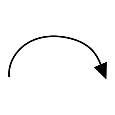 Beyaz arka planda siyah oku