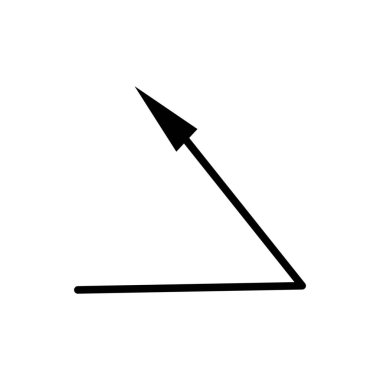 Beyaz arka planda siyah oku