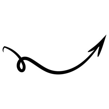 Beyaz arka planda siyah oku