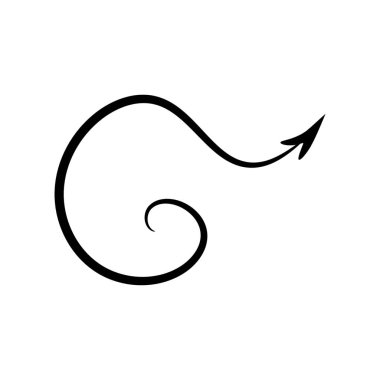 Beyaz arka planda siyah oku