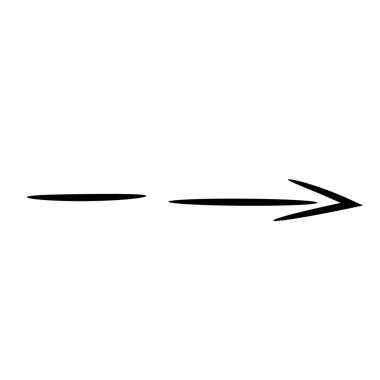 Beyaz arka planda siyah oku