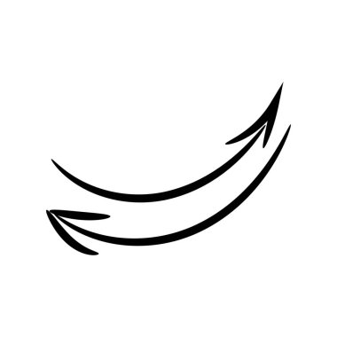 Beyaz arkaplanda siyah oklar