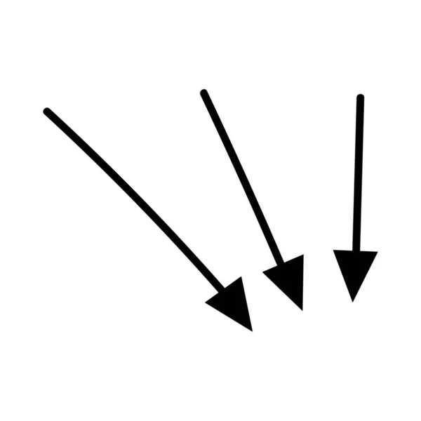 Flèches Noires Sur Fond Blanc — Image vectorielle