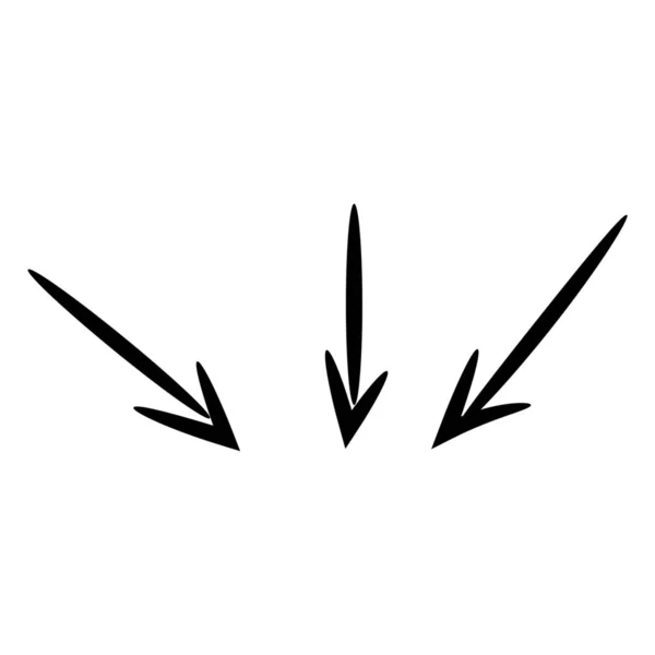 白色背景上的黑色箭头 — 图库矢量图片