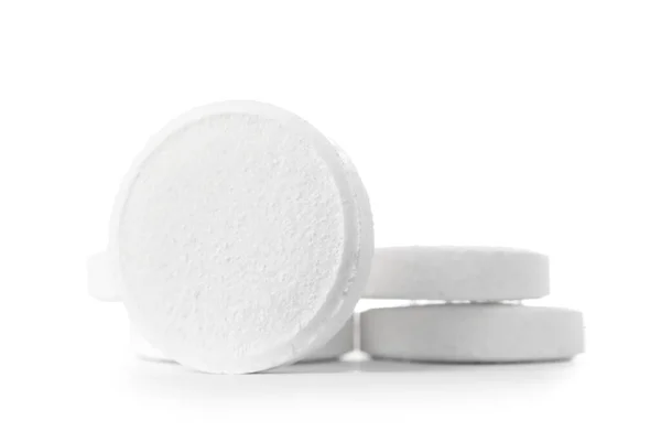 Lösliche Tabletten Isoliert Auf Weißem Hintergrund — Stockfoto
