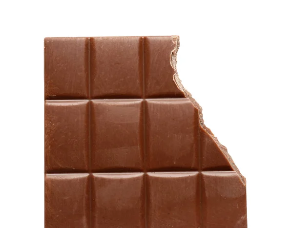 白い背景に隔離されたおいしいチョコレートバー クローズアップ — ストック写真
