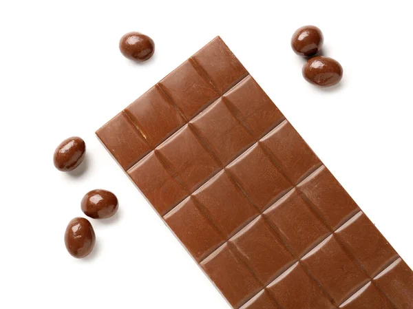 Sweet Chocolate Bar Candies White Background — Stock Photo, Image