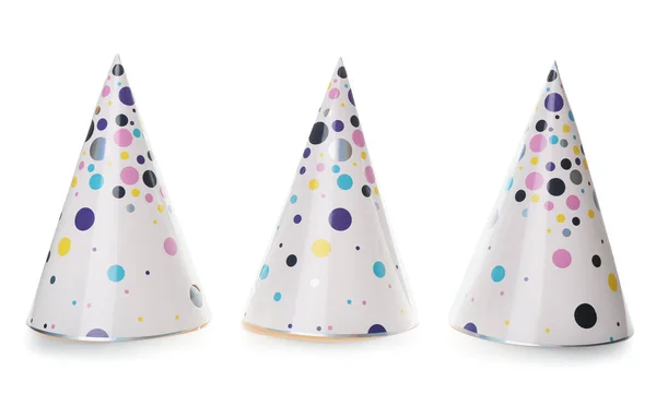Party Cone Hats White Background — Stock Photo, Image