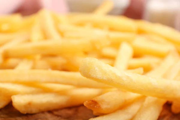 Tray Tasty French Fries Closeup — Stock Photo, Image