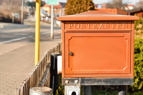 Şehirdeki Posta Kutusunun Görüntüsü Yakın Plan — Stok fotoğraf