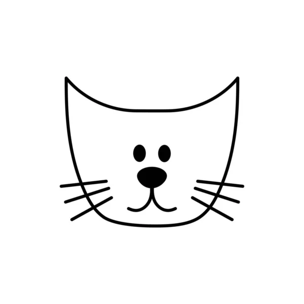 Κεφάλι Της Γάτας Άσπρο Φόντο — Διανυσματικό Αρχείο