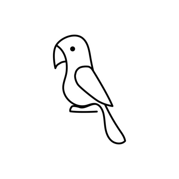 Cute Papuga Białym Tle — Wektor stockowy