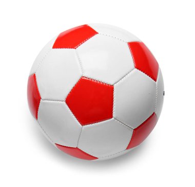 beyaz arkaplanda futbol topu