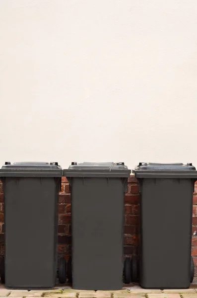 Garbage Containers Building Wall City — Stock Photo, Image