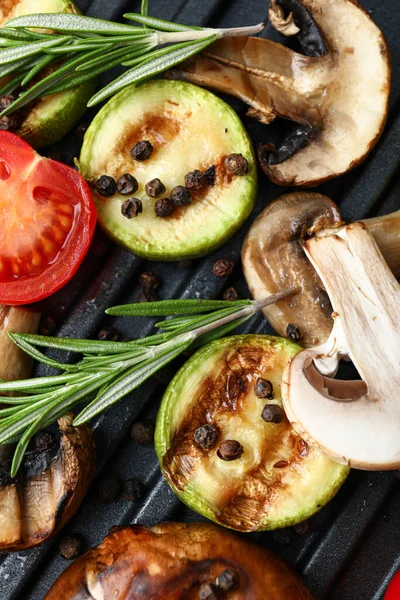 Tasty Vegetables Modern Electric Grill Closeup — Stock Photo, Image