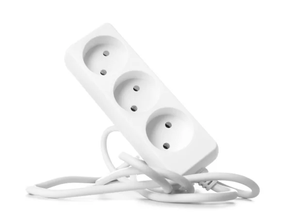 Electric Extension Cord Isolated White Background — Stock Photo, Image